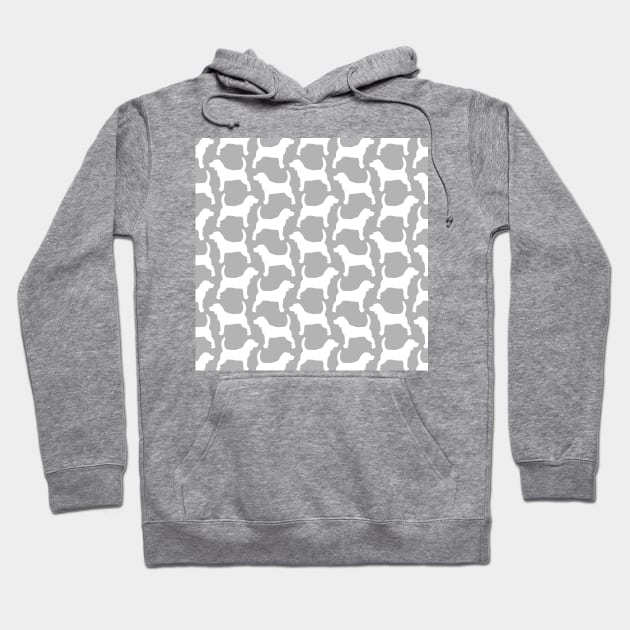 Gray Beagle Pattern Hoodie by XOOXOO